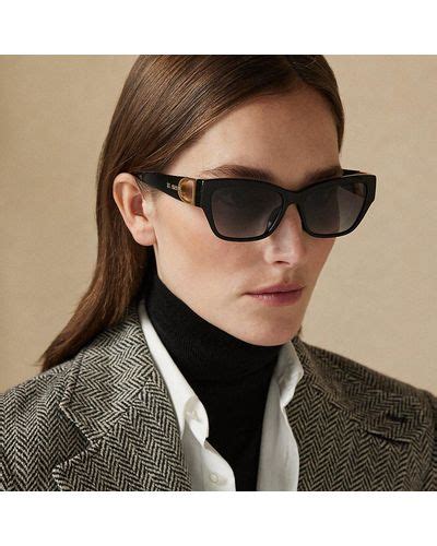 Black Ralph Lauren Sunglasses for Women | Lyst