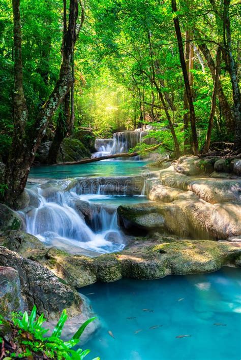 Mountain view. Mountain landscape with waterfall and blue sky , #ad, # ...