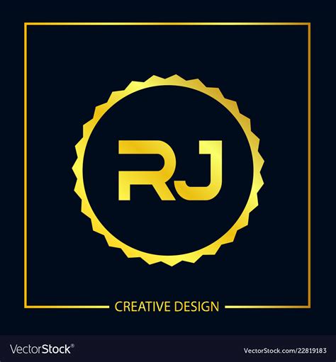 Initial letter rj logo template design Royalty Free Vector