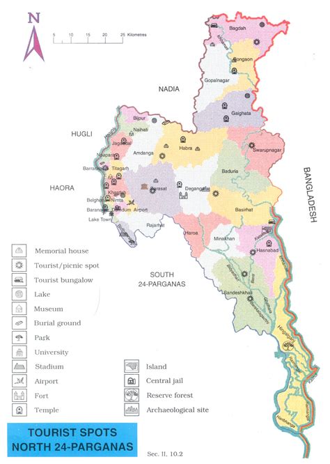 North Parganas Tourist Map - Parganas India • mappery