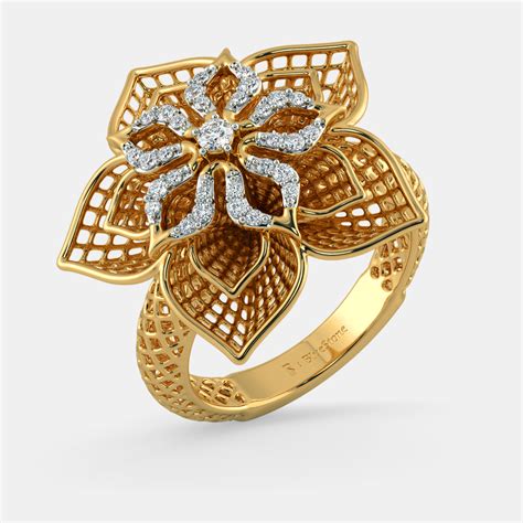 The Daffodil Lattice Ring | BlueStone.com