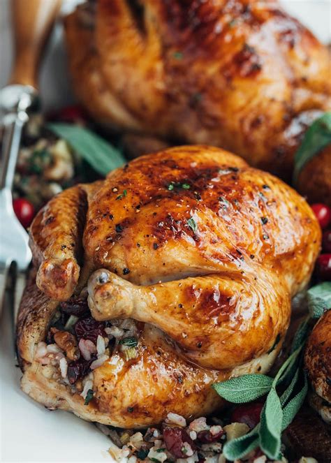 Cornish Hens with Apple-Cranberry Rice Stuffing - Striped Spatula