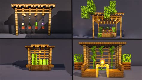 Minecraft 16 garden decoration ideas - YouTube