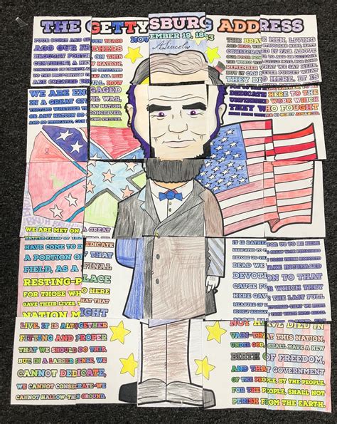 Abraham Lincoln "The Gettysburg Address" Collaborative Posters Project