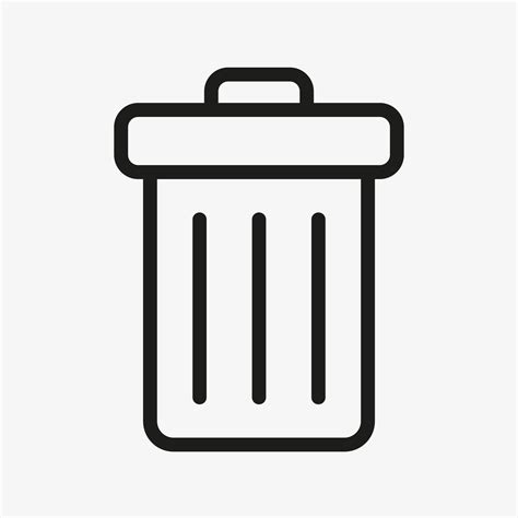 Trash can outline icon. Dustbin vector symbol. Garbage, rubbish, waste 6059811 Vector Art at ...