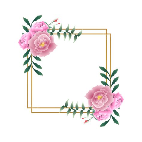 Decorative Floral Frame Vector Design Images, Vector Floral Flower ...