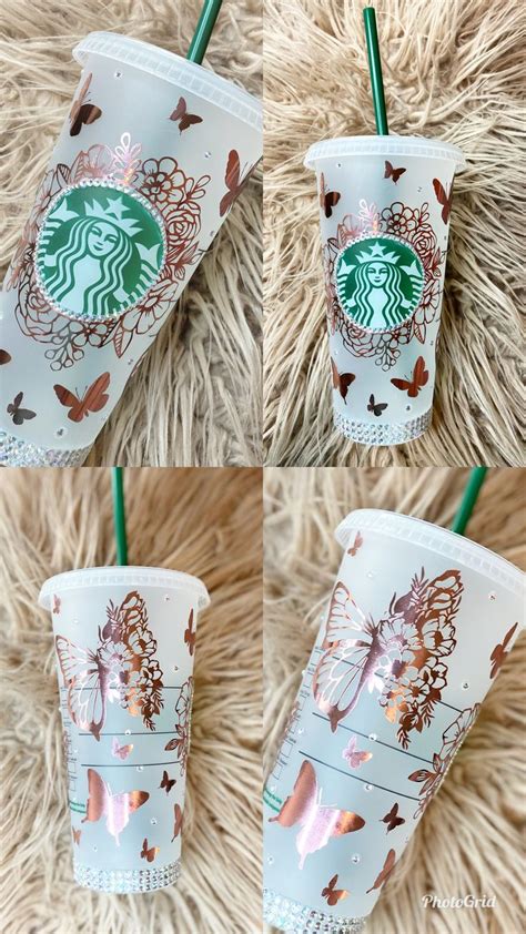 Rose Gold StarBucks Cup | Starbucks cup art, Starbucks design ...