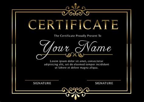 Black Certificate Template PNG, Vector, PSD, and Clipart With ...