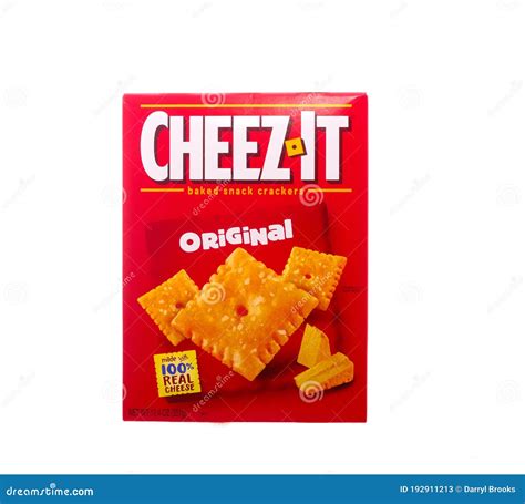 Original Cheez-it Crackers editorial stock photo. Image of snack ...