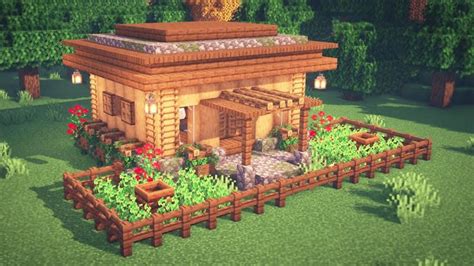 Minecraft | How to Build a Simple Survival House | Starter House | Minecraft houses, Minecraft ...