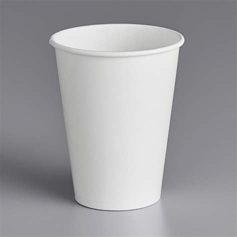 Choice 12 oz. White Poly Paper Cold Cup - 100/Pack