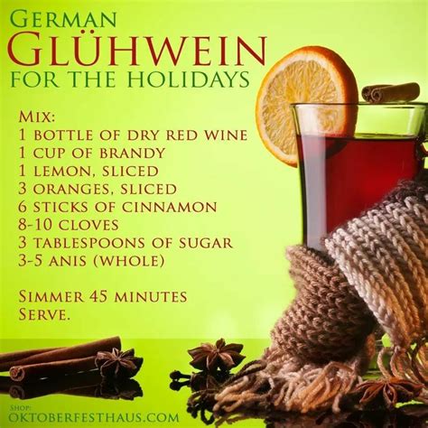 German Gluhwein | Gluhwein recipe, German gluhwein, Christmas drinks