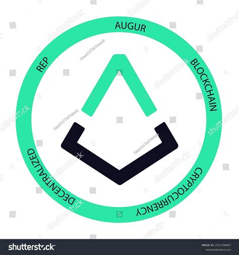 Augur Cryptocurrency Logo Rep Crypto Symbol Stock Vector (Royalty Free ...