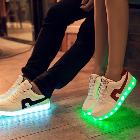 LED Light Up Luminous tenis led Shoes men Led Men shoes adults leisure casual USB Charge Unisex ...