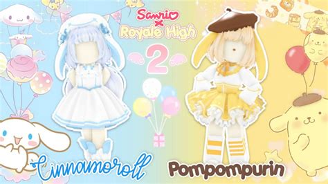 🍭CINNAMOROLL & POMPOMPURIN🍮(serie Outfits) Sanrio x Royale High - YouTube