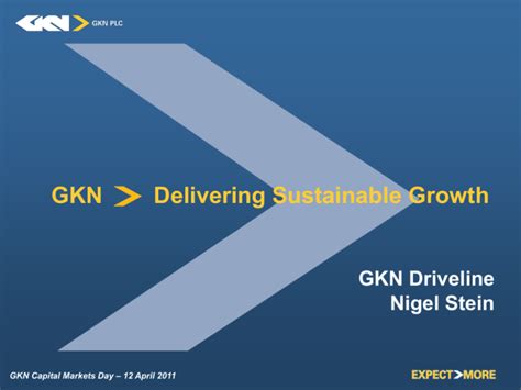 GKN Delivering Sustainable Growth