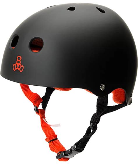 Triple Eight Matte Black Brainsaver Skateboard Helmet