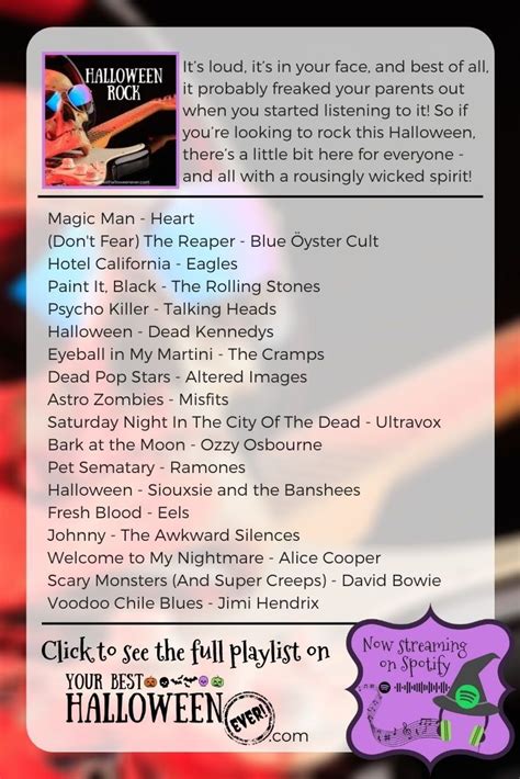 Halloween Rock Playlist | Halloween rocks, Halloween songs, Halloween fun