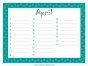 Free Printable Birthday Calendar Template