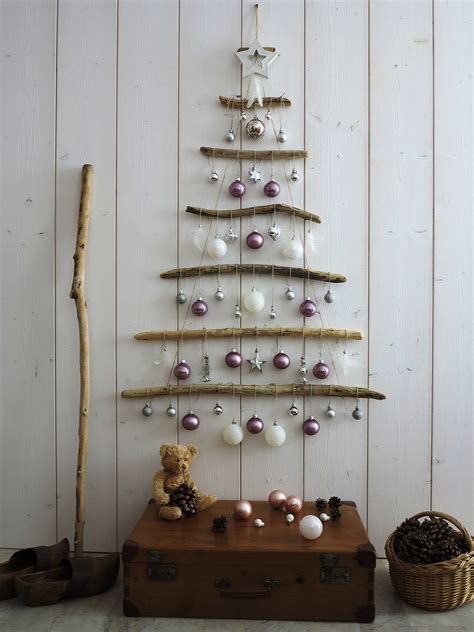 Sapin de Noël en bois flotté/Déco de Noël Prune Argent - Etsy France | Sapin de noël en bois ...