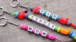 Personalized Beaded Keychains