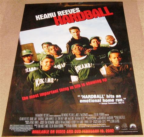 Hard Ball Movie Poster 27x40 Used Diane Lane, Graham Beckel, Keanu Ree – Mason City Poster Company