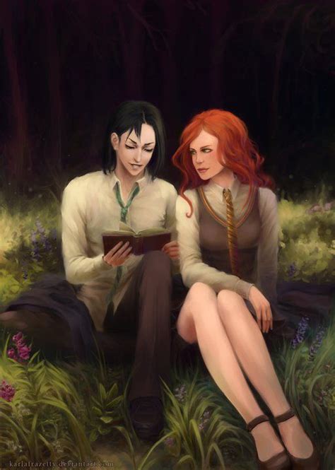 Snape and Lily, although Snape kinda looks like a girl here...no offence. still lovely though ...