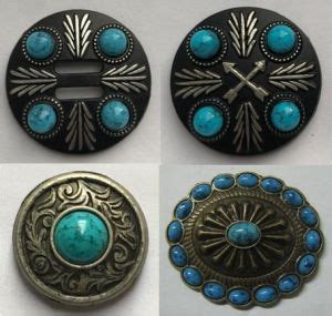 Conchos with Turquoise Color Stone for Leather Belts - China Concho and Conchos price