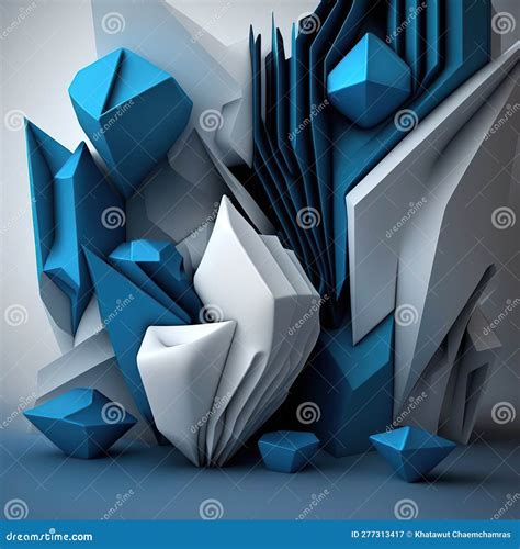 Abstract Blue Geometric Shapes Background Stock Illustration ...