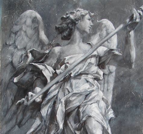 Angel of Hope Large Original Fine Art Painting of an Italian