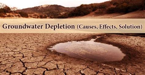 Groundwater Depletion (Causes, Effects, Solution)- Zoefact