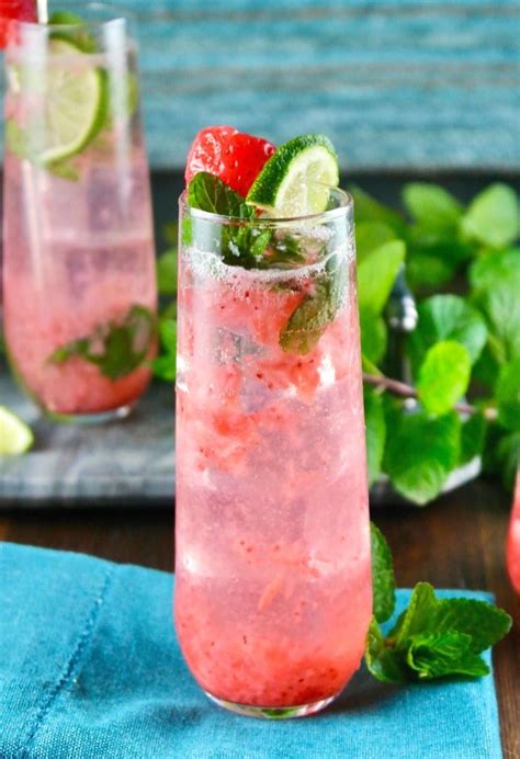 Strawberry Mojito - Homemade Cocktail or Mocktail | The Foodie Affair