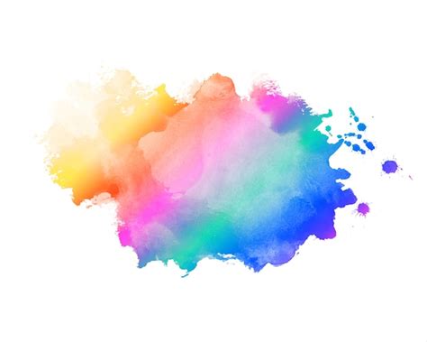 Free Vector | Rainbow color abstract watercolor stain texture background