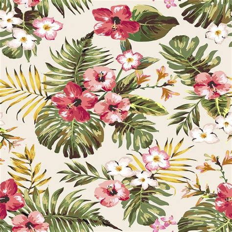 Tropical Flowers Removable Wallpaper | Flower backgrounds, Background patterns, Tropical flowers