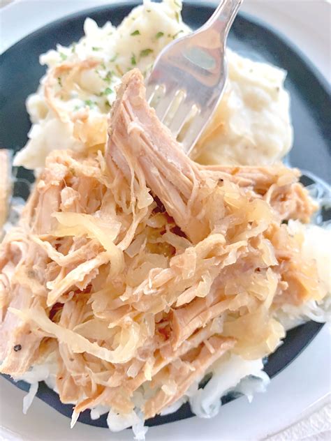 Slow Cooker Pork and Sauerkraut - Foodtastic Mom