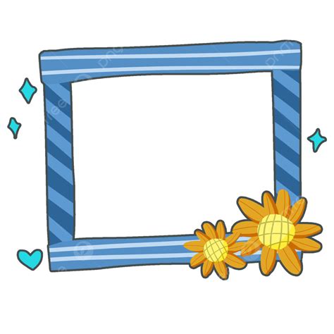 Foto Biru Frame Kartun Lucu Ilustrasi, Biru, Bingkai Foto, Menyenangkan PNG Transparan Clipart ...