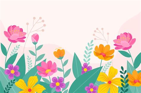 Free Vector | Flat design spring background