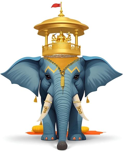 Premium Photo | Illustration of front elephant in Dasara