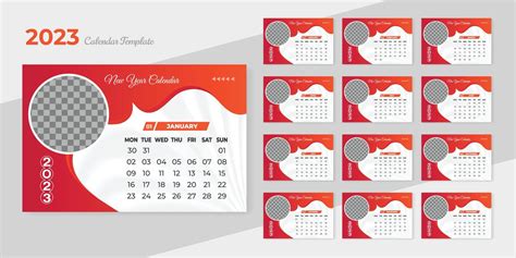 New year 2023 corporate business calendar design template with planner diary The week starts on ...