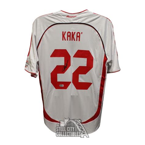 Ricardo Kaka Autographed AC Milan White Soccer Jersey - BAS | Steel City Collectibles