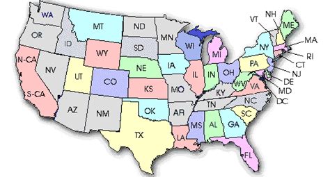 Map United States Small - Direct Map