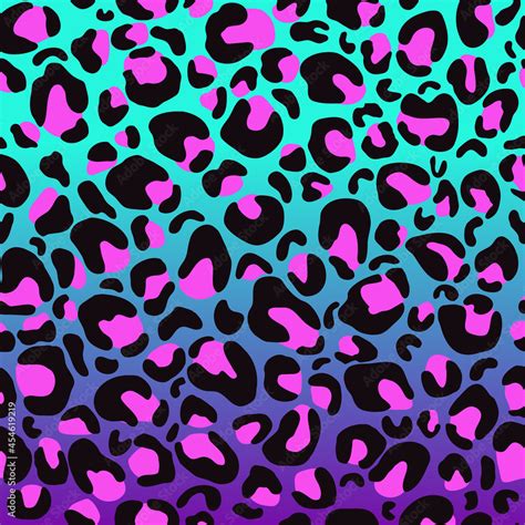 Neon leopard animal print. Seamless leopard pattern design for fabric ...