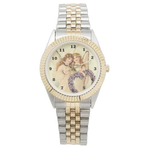 Vintage Angels two tone wrist watch | Zazzle | Floral watches, Wrist watch, Vintage watches