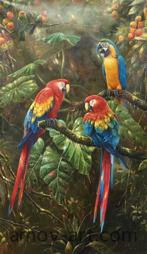 AA04PR001 (17)-Parrot-China Oil Painting Wholesale | Portrait Oil ...