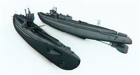 Free C4D 3D Model: I-400 Submarine & Airplanes - The Pixel Lab