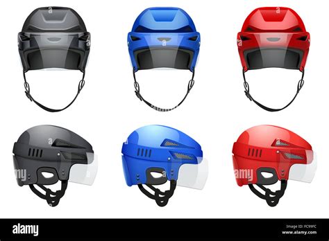 Classic Hockey Helmets Stock Photo - Alamy