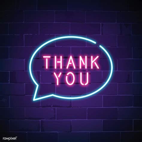 Thank you neon sign vector | free image by rawpixel.com / NingZk V ...