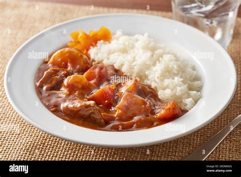 Japanese style curry rice dish Stock Photo - Alamy