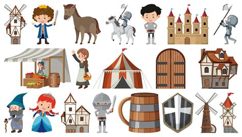 Premium Vector | Set of fantasy cartoon characters