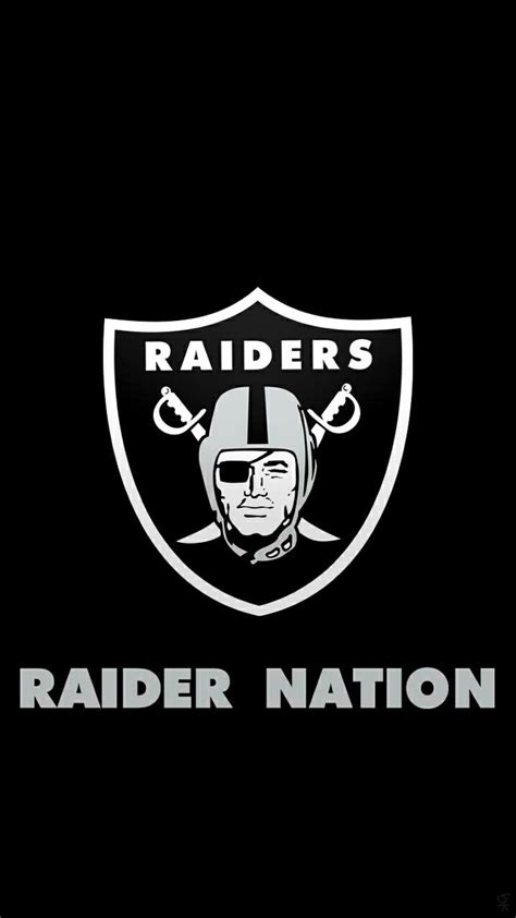 Raiders Nation Logo on Black Background